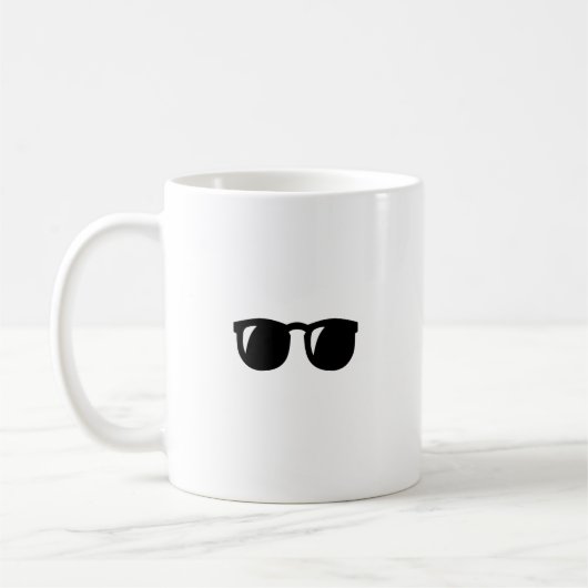 Schwarze Sonnenbrille Kaffeetasse (Links)
