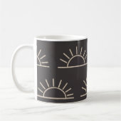 Schwarze Sonnenkissen | Modern Kaffeetasse (Links)