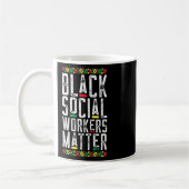 Schwarze Sozialarbeiter Problem Afroamerikaner Leb Kaffeetasse (Links)