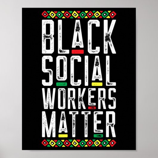 Schwarze Sozialarbeiter Problem Afroamerikaner Leb Poster (Vorne)