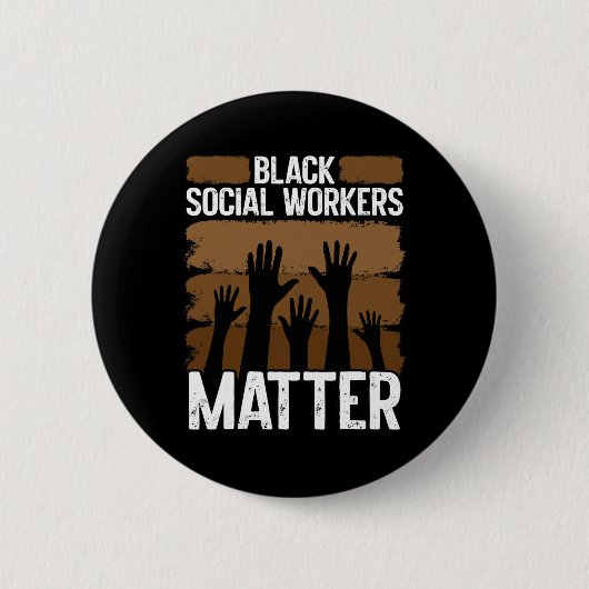 Schwarze Sozialarbeiterin Afroamerikanische Schwar Button (Vorderseite)