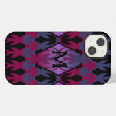 Schwarze Spacecrafts und Arrow Monogram iPhone Hülle (Rückseite (Horizontal))