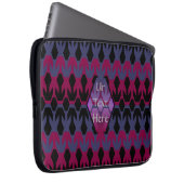 Schwarze Spacecrafts und Arrow Monogram Muster Laptopschutzhülle (Vorne Rechts)