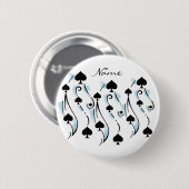Schwarze Spades Tattoo Style Thunder_Cove Button (Vorne & Hinten)