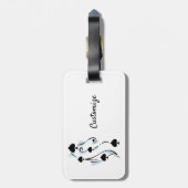 Schwarze Spades Tattoo Style Thunder_Cove Gepäckanhänger (Rückseite vertikal)