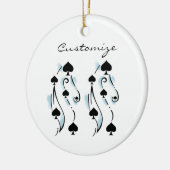 Schwarze Spades Tattoo Style Thunder_Cove Keramik Ornament (Links)