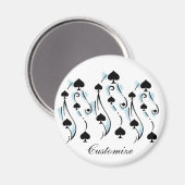 Schwarze Spades Tattoo Style Thunder_Cove Magnet (Vorderseite/Rückseite)