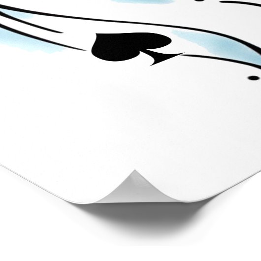 Schwarze Spades Tattoo Style Thunder_Cove Poster (Ecke)