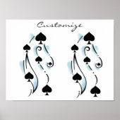 Schwarze Spades Tattoo Style Thunder_Cove Poster (Vorne)