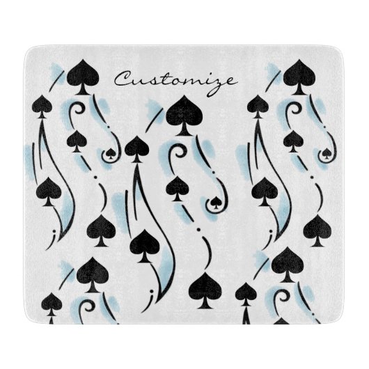 Schwarze Spades Tattoo Style Thunder_Cove Schneidebrett (Vorderseite)