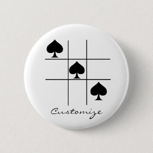 Schwarze Spades Tic Tac Toe Thunder_Cove Button