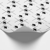 Schwarze Spades Tic Tac Toe Thunder_Cove Geschenkpapier (Ecke)