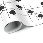 Schwarze Spades Tic Tac Toe Thunder_Cove Geschenkpapier (Rolleneckpunkt)
