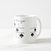 Schwarze Spades Tic Tac Toe Thunder_Cove Kaffeetasse (VorderseiteRechts)