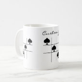 Schwarze Spades Tic Tac Toe Thunder_Cove Kaffeetasse (Vorderseite Links)