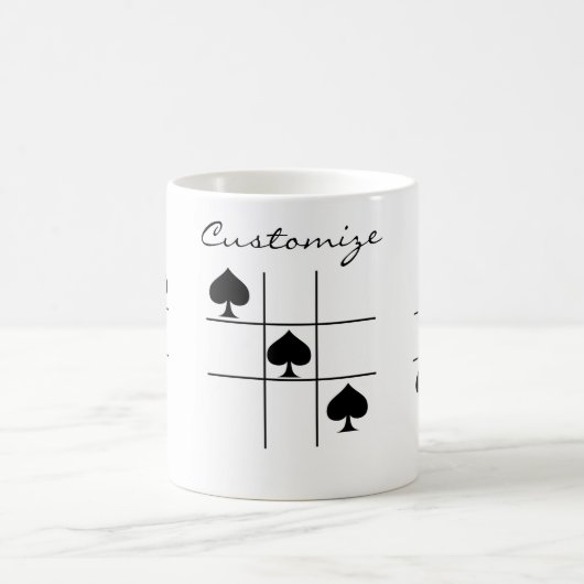 Schwarze Spades Tic Tac Toe Thunder_Cove Kaffeetasse (Mittel)