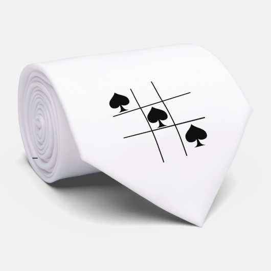 Schwarze Spades Tic Tac Toe Thunder_Cove Krawatte (Gerollt)