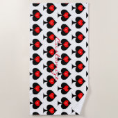 Schwarze Spades Tic Tac Toe Thunder_Cove Strandtuch (Vorderseite)