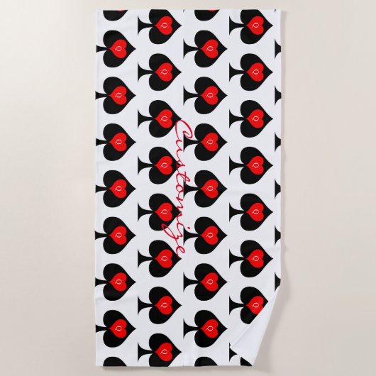 Schwarze Spades Tic Tac Toe Thunder_Cove Strandtuch (Vorderseite)