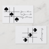 Schwarze Spades Tic Tac Toe Thunder_Cove Visitenkarte (Vorne/Hinten)