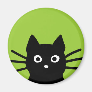 Schwarze spähende Katze Magnet