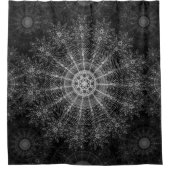 Schwarze Sparklorkunst Duschvorhang (Vorderseite)