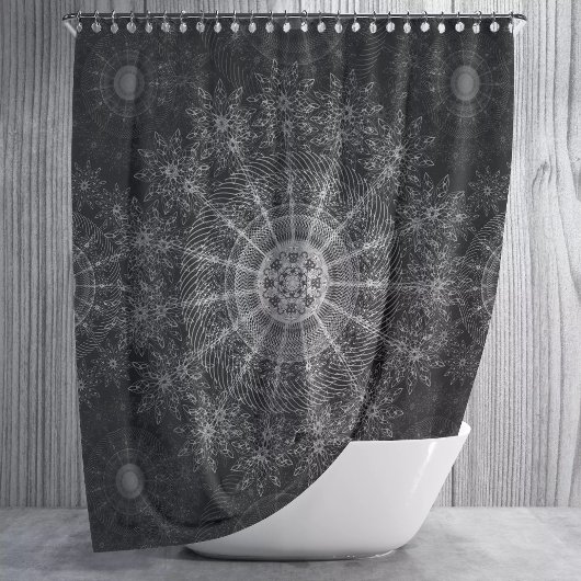 Schwarze Sparklorkunst Duschvorhang