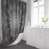 Schwarze Sparklorkunst Duschvorhang