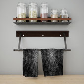 Schwarze Sparklorkunst Geschirrtuch