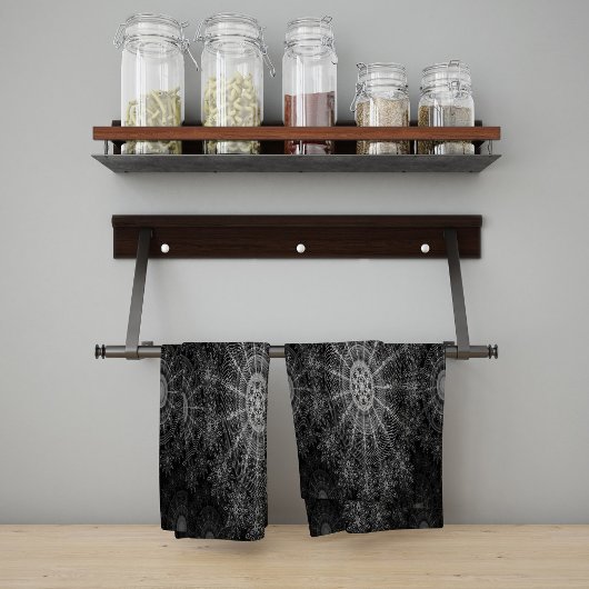 Schwarze Sparklorkunst Geschirrtuch