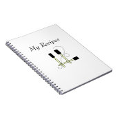 Schwarze Spatulas Notizblock (Rechte Seite)