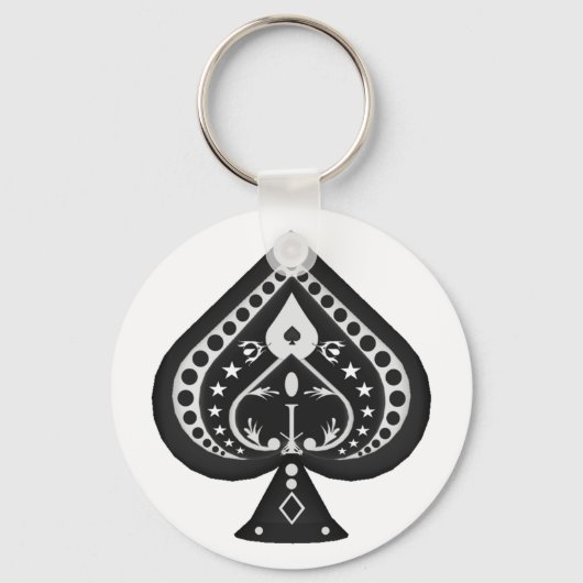 Schwarze Spaziergänge: Anzug Kartenspielen: Schlüsselanhänger (Vorderseite)