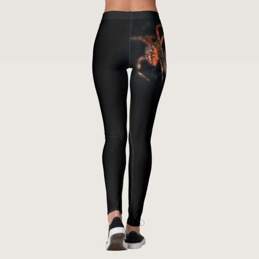 Schwarze Spider Leggings (Rückseite)