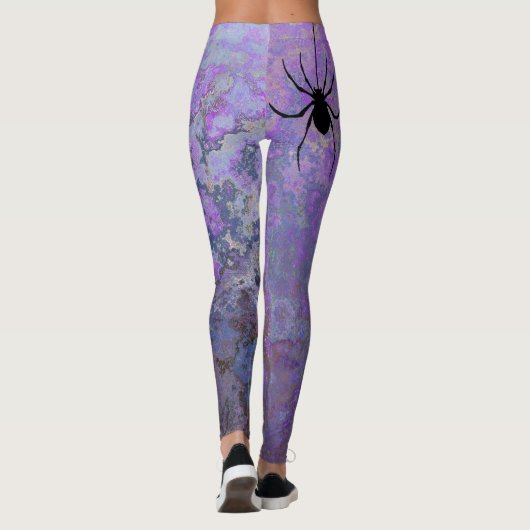 Schwarze Spider Leggings (Rückseite)
