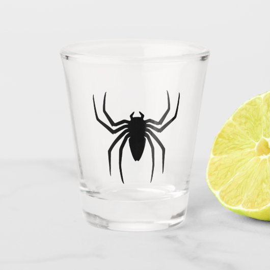 Schwarze Spider Schnapsglas (Vorderseite)