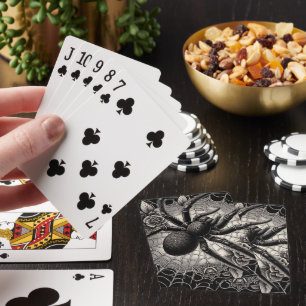 Schwarze Spider Spielkarten