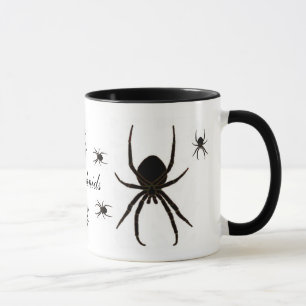 Schwarze Spinne, Arachnide Tasse