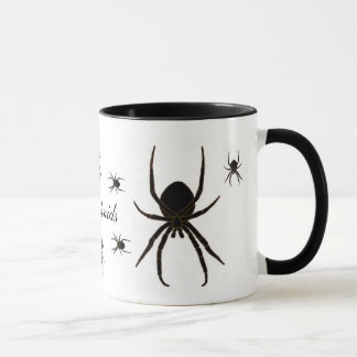 Schwarze Spinne, Arachnide Tasse