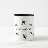 Schwarze Spinne, Arachnide Tasse (Zentrum)