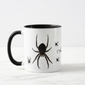 Schwarze Spinne, Arachnide Tasse (Links)