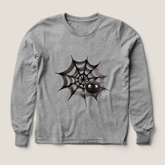 Schwarze Spinne auf Web Halloween (Design Vorderseite)