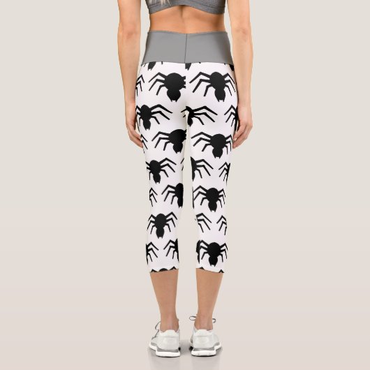 Schwarze Spinne Capri Leggings (Rückseite)
