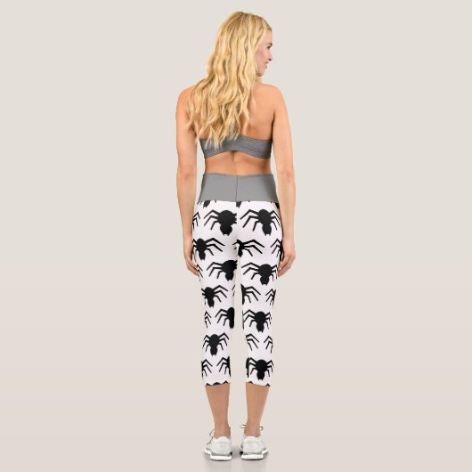 Schwarze Spinne Capri Leggings (Rückseite)