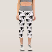 Schwarze Spinne Capri Leggings (Vorderseite)