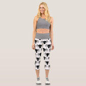 Schwarze Spinne Capri Leggings (Vorderseite)