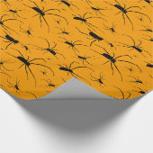 Schwarze Spinne Geschenkpapier (Ecke)