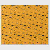 Schwarze Spinne Geschenkpapier (Flach)