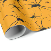 Schwarze Spinne Geschenkpapier (Rolleneckpunkt)
