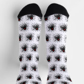 Schwarze Spinne im Netz Socken (Oben)