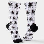 Schwarze Spinne im Netz Socken (Gewinkelt)